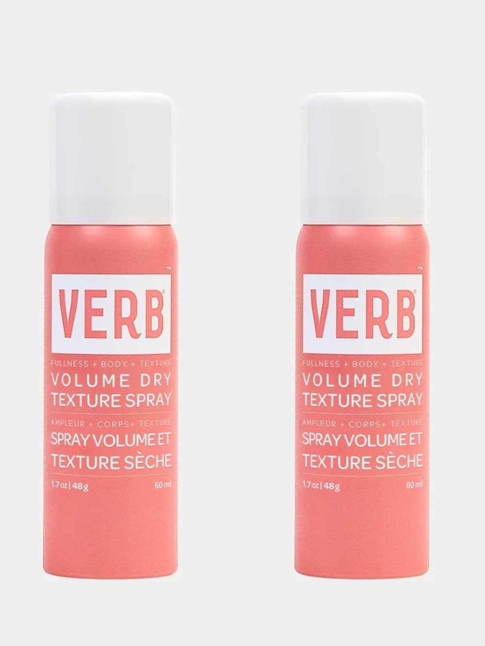 2 x Verb Volume Dry Texture Spray (1.6 oz) Travel Size BNIB